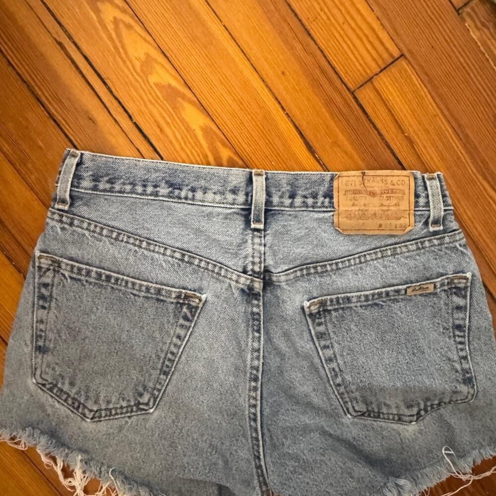 Vintage distressed levis denim shorts